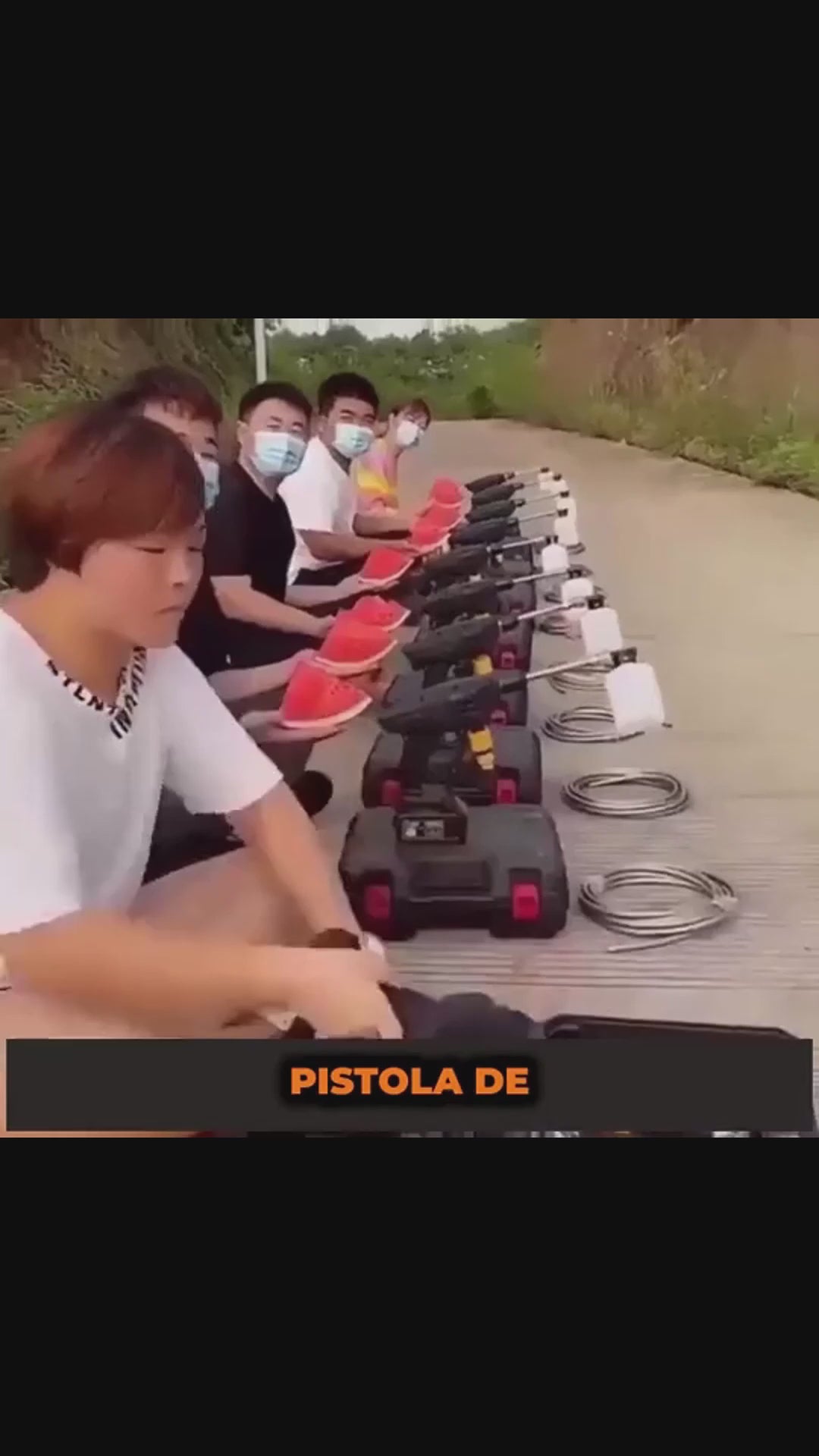 Pistola a alta presión profesional portátil dos baterias